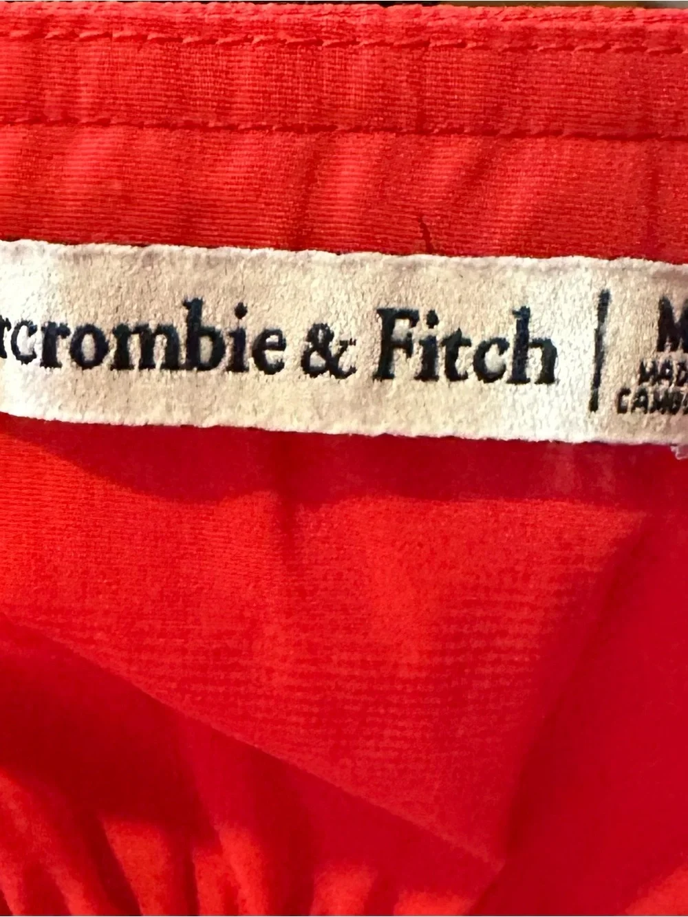 Abercrombie & Fitch Red Ruffle-Strap Maxi Dress size Medium Tall